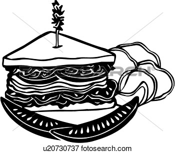 Deli Food Restaurant Sandwich View Large Clip Art Graphic
