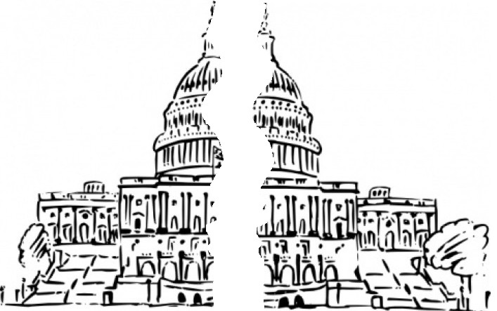 Federal Government Building Clip Art Broken Us Capitol Building