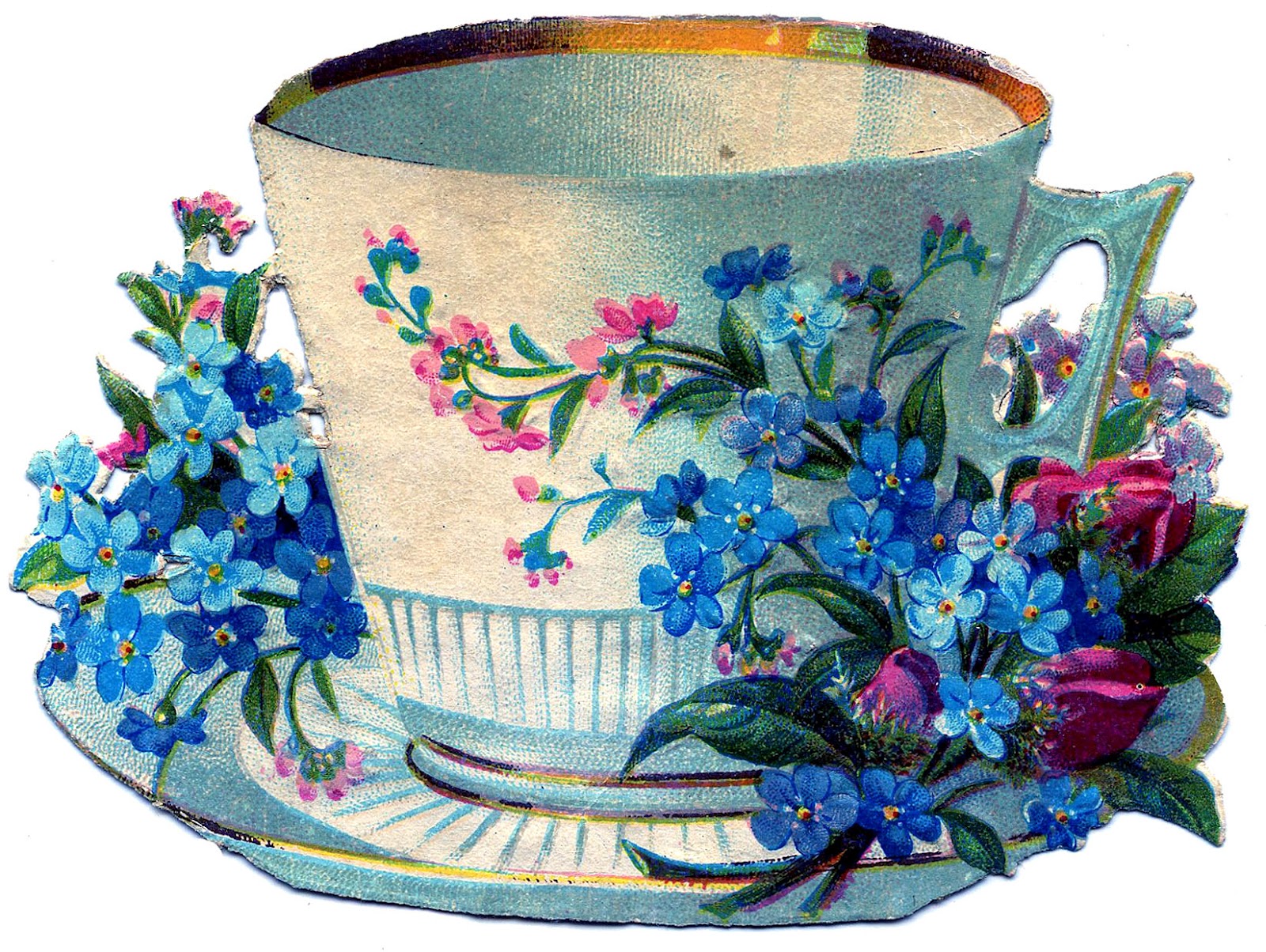     Graphic   Another Gorgeous Tea Cup With Flowers   The Graphics Fairy