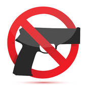 Guns Are Prohibited Sign Illustrati No Guns No Weapons Sign