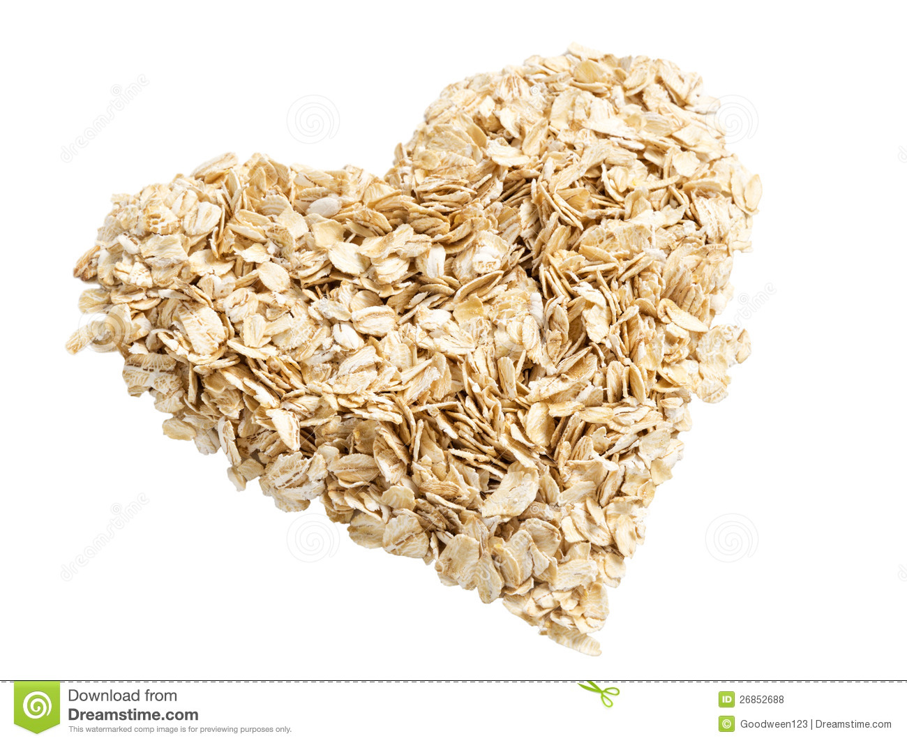 Heap Of Oat Flakes In A Shape Of Heart Angle Shot Mr No Pr No 0 825 0