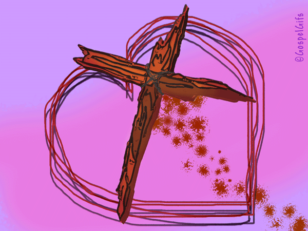 Illustration  Symbols Of Love Of Christ For Human Beings