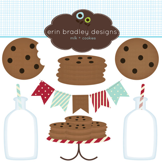 Milk And Cookies Clipart Clip Art Personal   Commercial Use