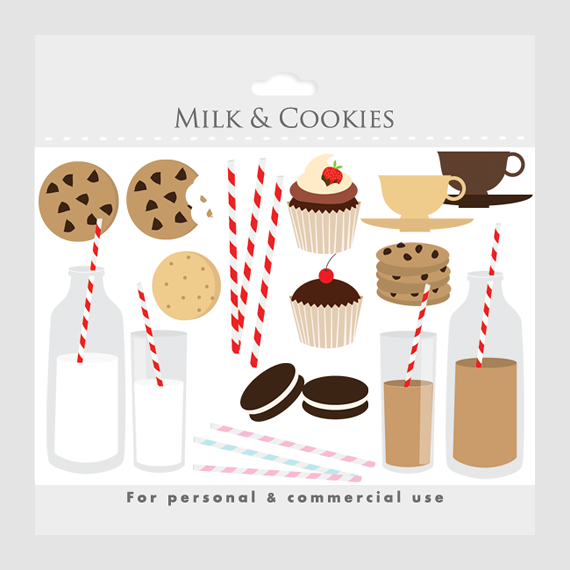Milk And Cookies Sweets Clipart   Clip Art Milk Biscuits Cookie    