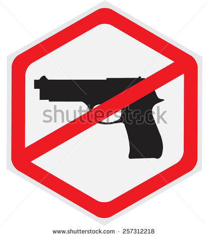 No Guns Allowed Sign Hexagon Clip Art   Stock Photo