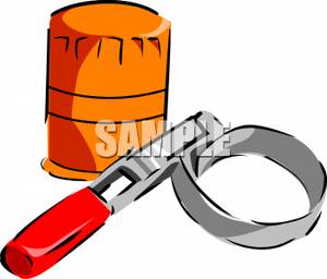 Oil Filter Wrench   Royalty Free Clipart Picture