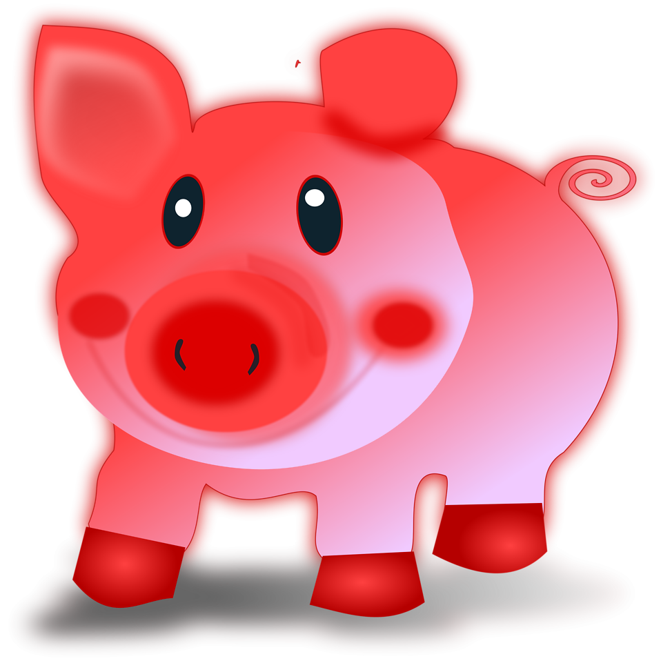 Pig Clip Art   Free Stock Photo   Illustration Of A Cartoon Pig