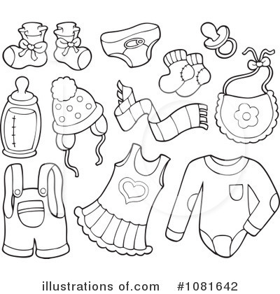 Royalty Free  Rf  Baby Items Clipart Illustration By Visekart   Stock