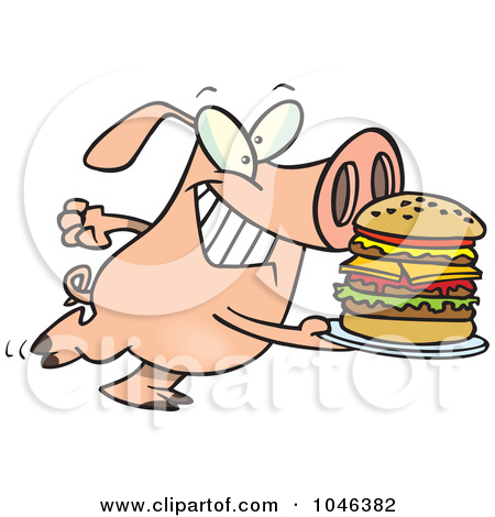 Royalty Free Rf Clip Art Illustration Of A Cartoon Hunter Pig By Ron