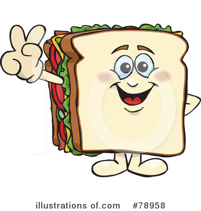 Sandwich Clipart  78958   Illustration By Dennis Holmes Designs