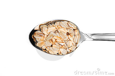 Spoonful Of Whole Oats Over White Background Mr No Pr No 2 2098 3