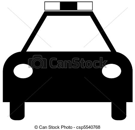 Stock Illustration   Front Of A Police Car   Stock Illustration