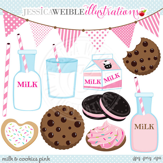     Strawberry Milk Graphics Cookies Milk Clipart Milk Carton Pink Milk