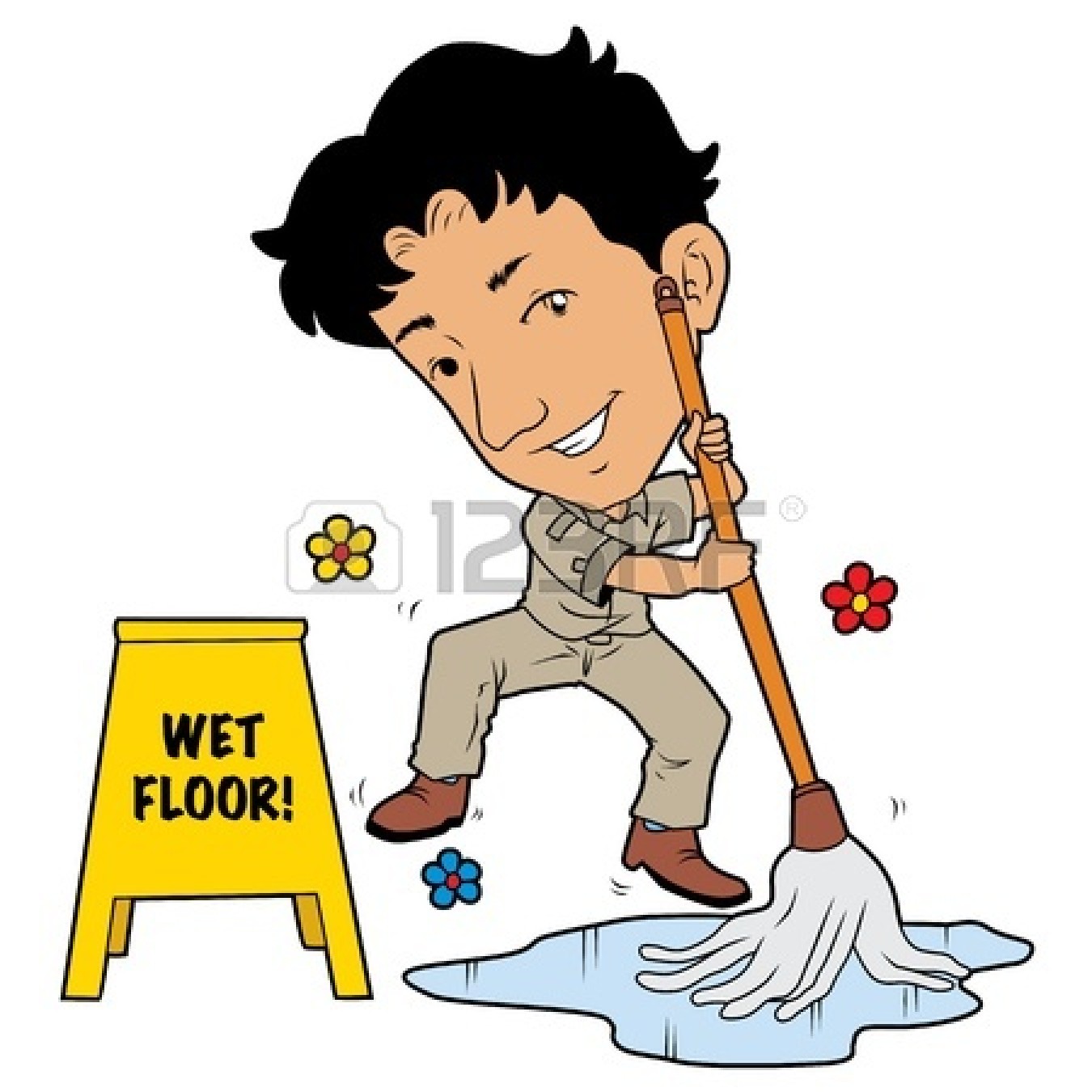 Sweeps The Floor View Large Photo Image Clipart   Free Clip Art Images