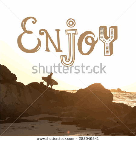 Vector Illustration Of A Beach Landscape  Summer Sunset By The Sea