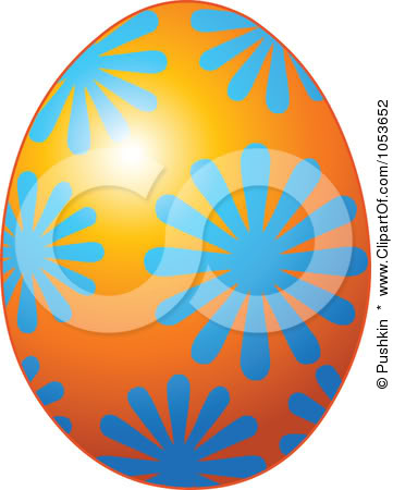 1053652 Royalty Free Vector Clip Art Illustration Of An Orange Easter