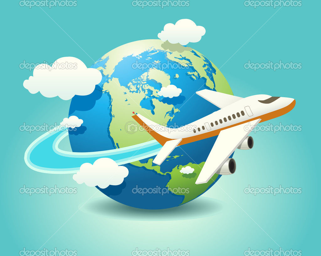Airplane Travel   Stock Vector   Solid Istanbul  12390723