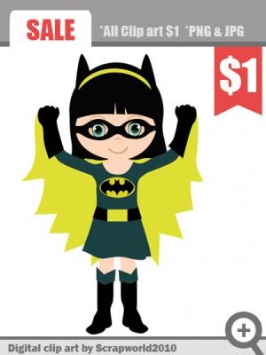 Batgirl Superhero Clipart   Guirlandas De Porta Para Maternidade   Pi