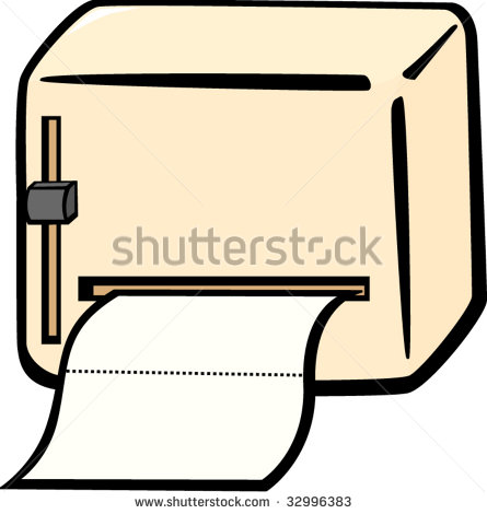 Bathroom Wall Mounted Paper Dispenser Stock Vector Illustration