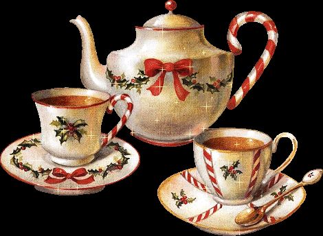 Beautiful Tea Cup Clip Art Seasonal Christmas Christmas Tea