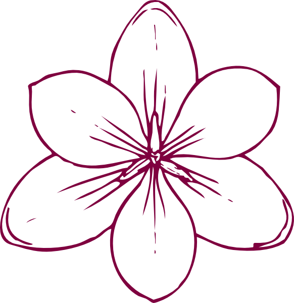 Burgundy Flower Clip Art At Clker Com   Vector Clip Art Online