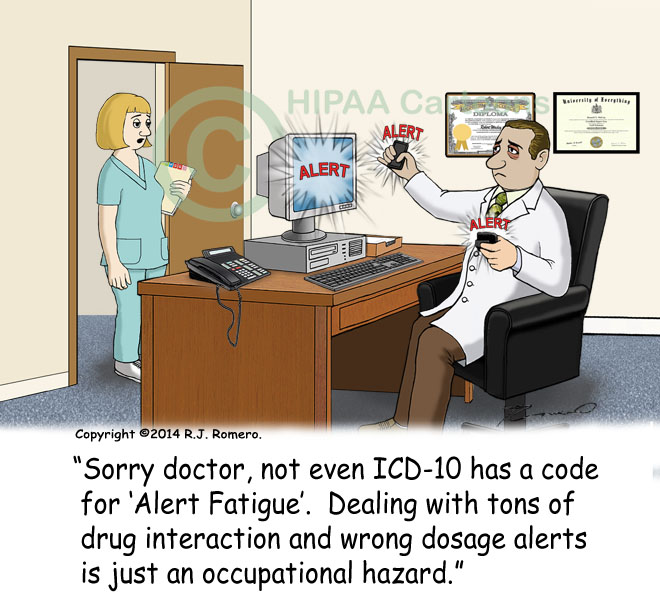 Cartoon Nurse Says No Icd10 Code For Alert Fatigue Icd 05