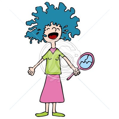 Frazzled Bad Hair Day Clipart