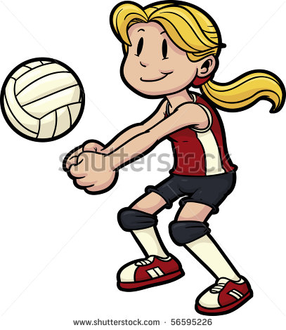 Girl Playing Volleyball  Girl And Volleyball On Separate Layers For    
