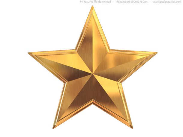 Gold Silver And Bronze Metal Stars   Psdgraphics