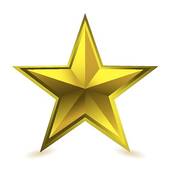 Gold Star Award   Clipart Graphic