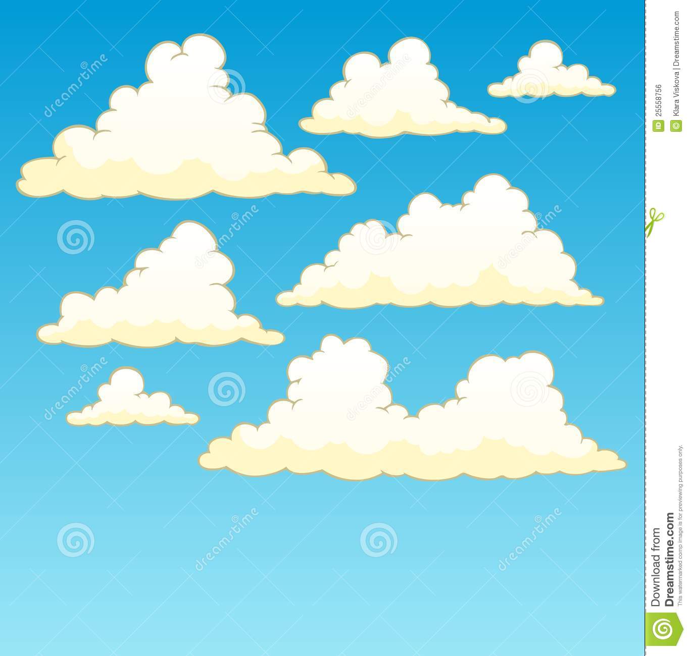 Partly Cloudy Sky Clipart Cloudy Sky Background 5