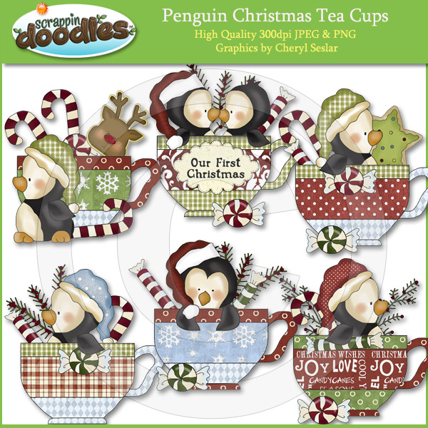 Penguin Christmas Tea Cups Download     1 00   Dollar    