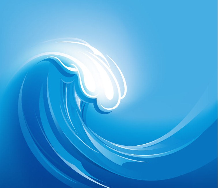 Sea Wave Vector Illustration   Free Vector Graphics   All Free Web