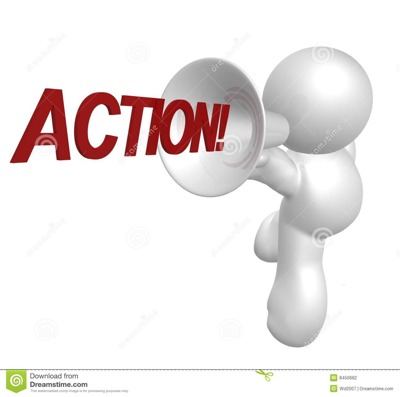 Take Action Clipart Movie Director Shouting Action