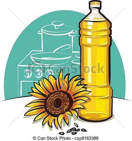 Vector Of Sunflower Cooking Oil Csp9163388   Search Clip Art