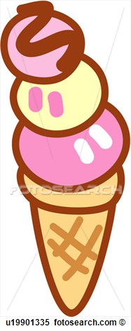 Clipart Of Food Icecream Cone Dessert Strawberry Icecream Vanilla