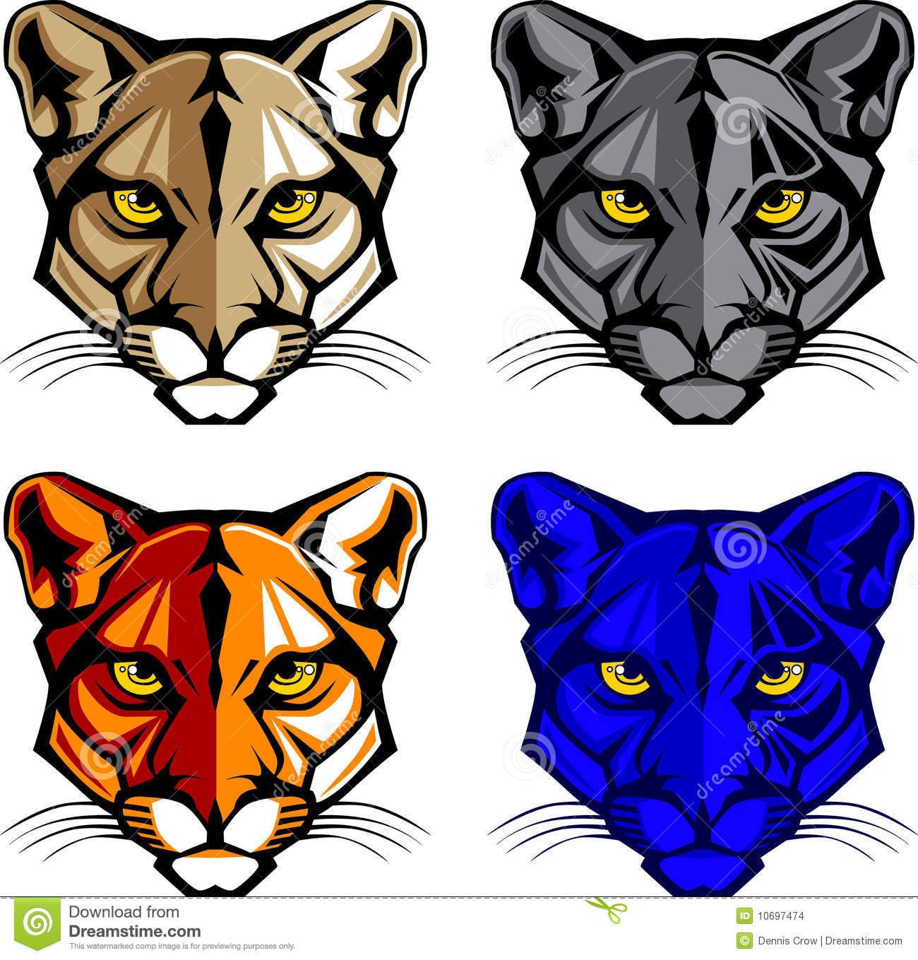 Cougar   Panther Mascot Logo Stock Images   Image  10697474