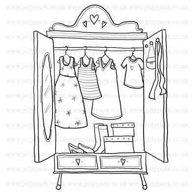 Digital Stamp Instant Download Girl S Wardrobe By Clairekeay  1 97