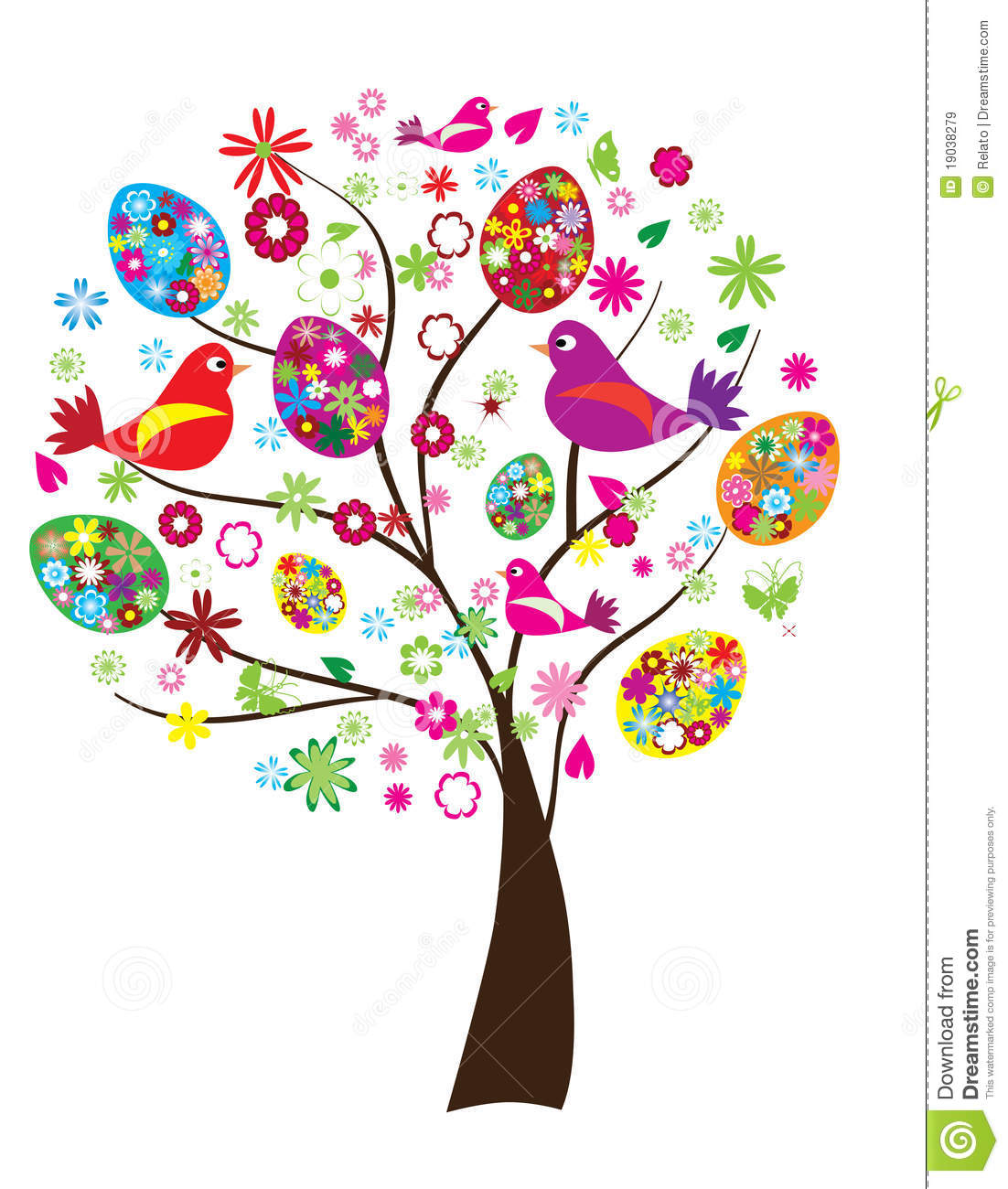 Easter Tree Royalty Free Stock Images   Image  19038279