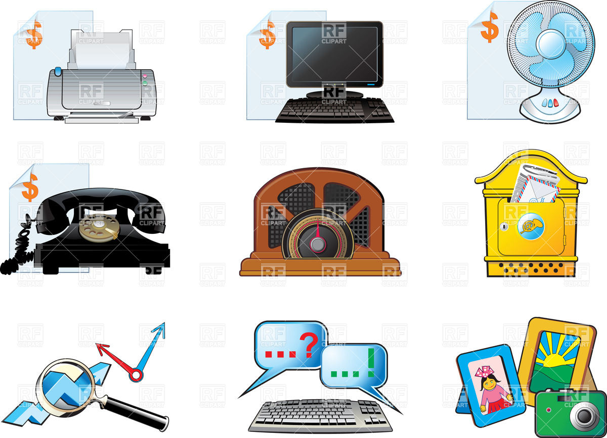 Electronics Icon Set Download Royalty Free Vector Clipart  Eps