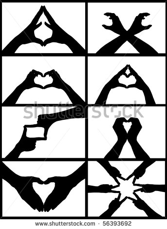 Hand Signs Collage Stock Vector 56393692   Shutterstock