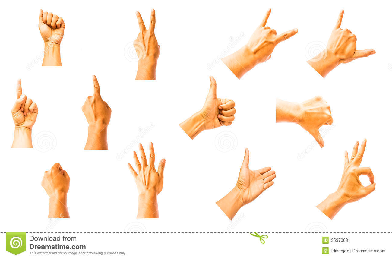 Hand Signs Stock Image   Image  35370681