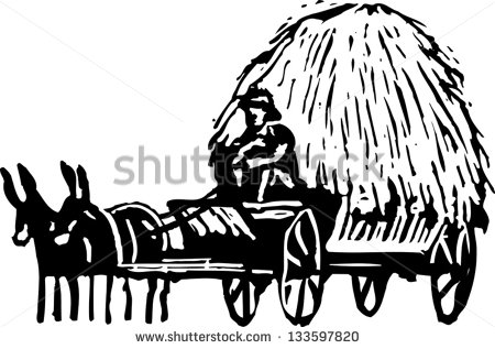Hayride Clip Art Black And White Black And White Vector
