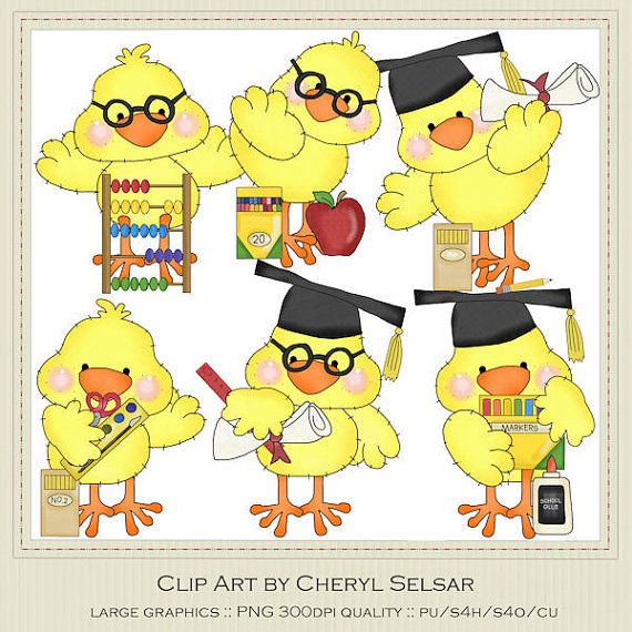 New Little Chicks School Clipart By Cheryl Seslar By Marlodeedesigns    