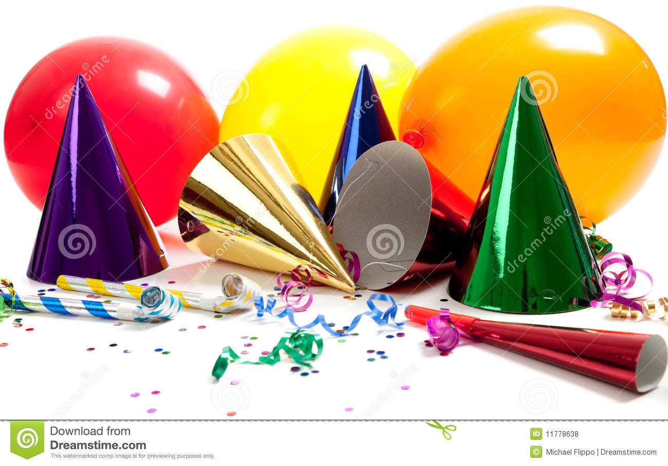 Party Hats On A White Background Royalty Free Stock Photos   Image
