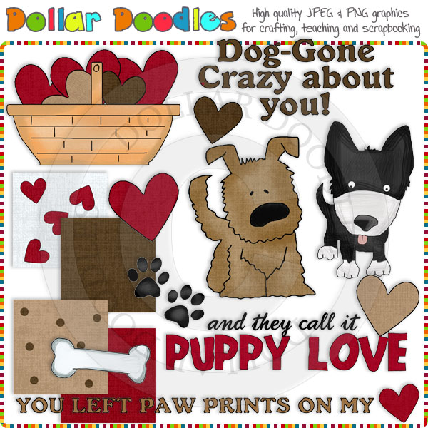 Puppy Love Clip Art Download Cheryl Seslar Graphics