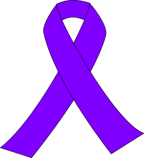 Purple Breast Cancer Ribbon Clip Art