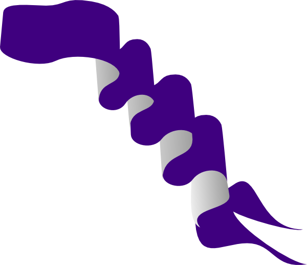 Purple Ribbons Clip Art At Clker Com   Vector Clip Art Online Royalty