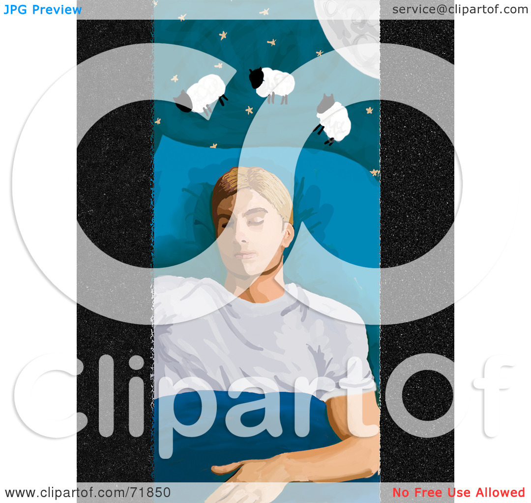 Royalty Free  Rf  Clipart Illustration Of A Man Sound Asleep With