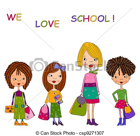 School Girls   Csp9271307